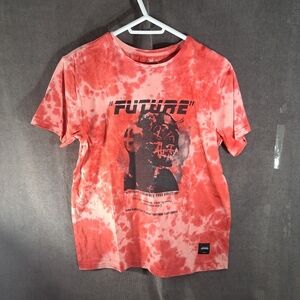 People Streets Gone Savage "Future" Red Tye Dye Punk Graphic Tee VG M